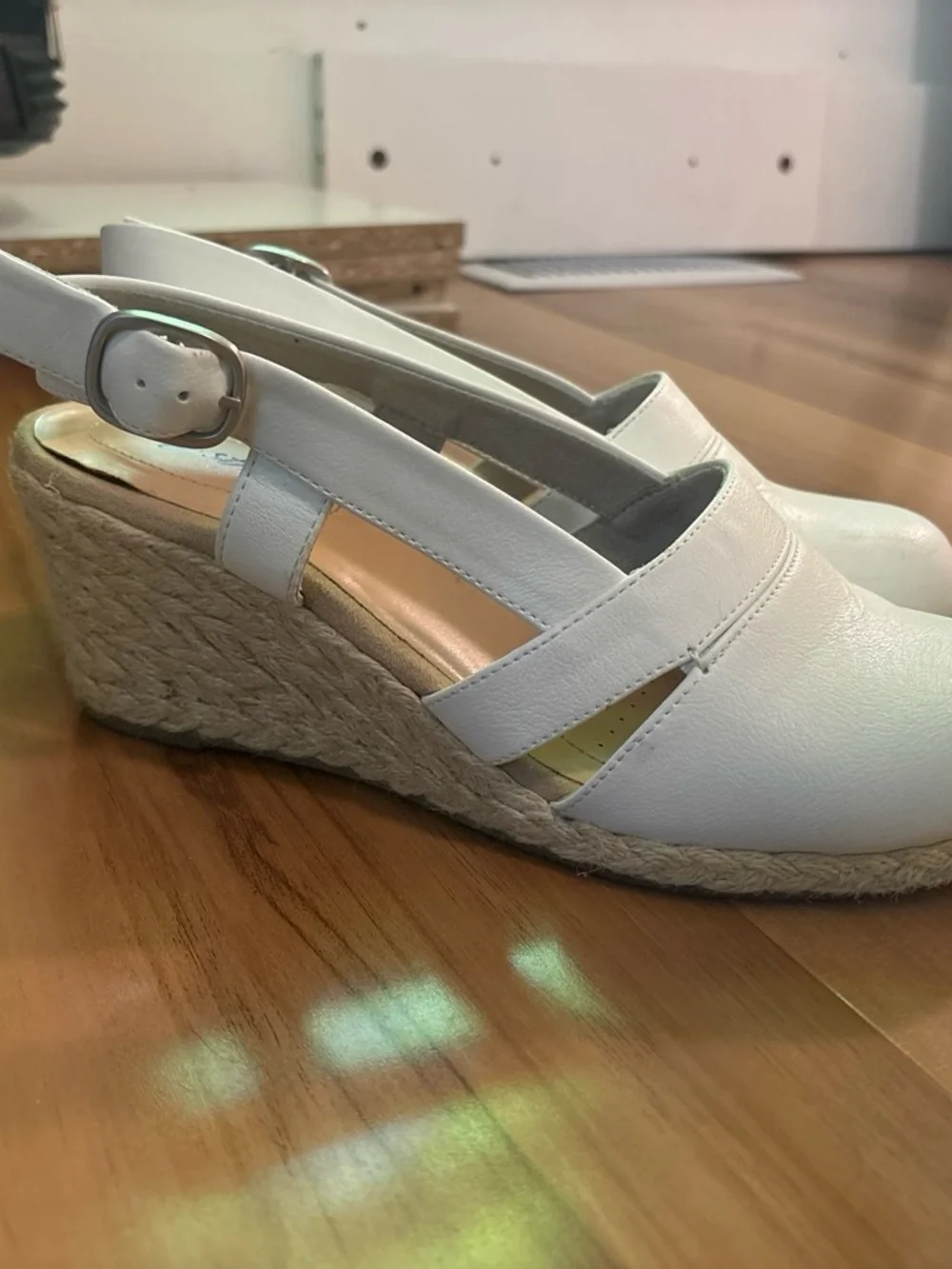 sling back wedges!